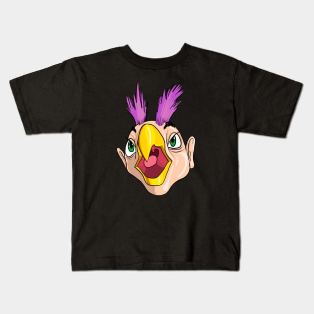 Bird Mutant Monster! Kids T-Shirt by AmysBirdHouse